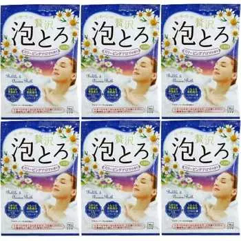 [Оптовая закупка] Молочное мыло Kyoshinsha Oyu Monogatari Luxury Awa Toro Bath Fee Sleeping Aroma Fragrance 30 г x 6 штук