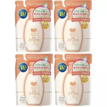 [Оптовая закупка] Молоко для ванны без добавок Cow Brand, сменный блок 480 мл, соль для ванны 150 мм x 60 мм x 200 мм x 4 шт.