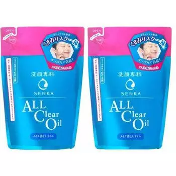 [Оптовая закупка] Очищающее средство для лица Senka All Clear Oil Rinse Only Cleansing Makeup Remover Refill 180 мл x 2