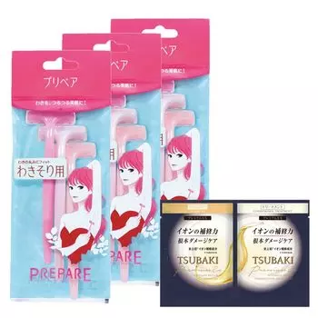 [Оптовая закупка] Подготовка к бритью подмышек 3 шт. x 3 шт. + Бонусная бритва для женщин Защита от нежелательных волос