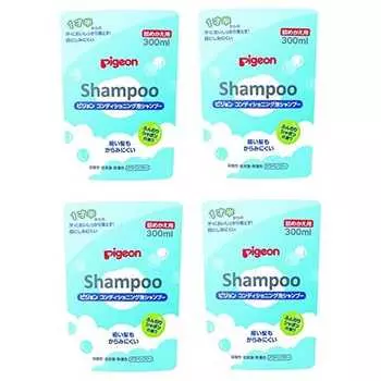 [Оптовая закупка] Шампунь-кондиционер Pigeon, мягкий мыльный аромат, сменный блок, 300 мл x 4 шт.