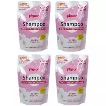 [Оптовая закупка] Шампунь-кондиционер Pigeon с нежным цветочным ароматом, сменная упаковка 300 мл [x4 шт.]