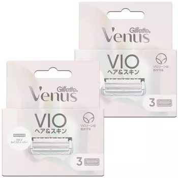 [Оптовая закупка] Женская бритва Gillette Venus VIO Hair & Skin с 3 сменными лезвиями, 2 шт. (6 сменных лезвий)