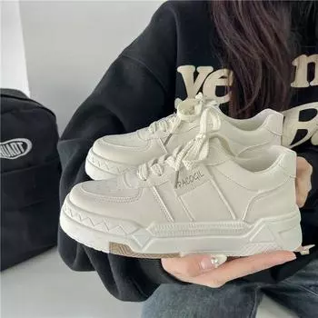 Оптовые белые туфли для женщин. Модные летние резиновые повседневные кроссовки из искусственной кожи для женщин. Универсальные модные кроссовки для женщин. 35