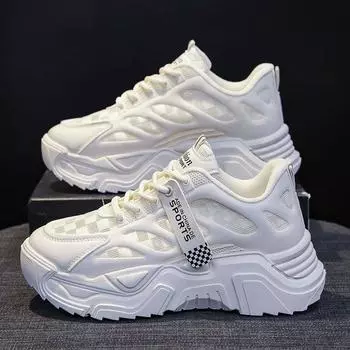 Оптовые туфли для папы, женские весенние новые туфли, сетчатые дышащие женские модные кроссовки для отдыха 35