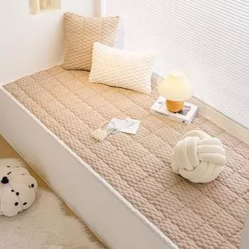 Оптовый осенне-зимний коврик на эркер, коврик на подоконник, новая кремовая ветрозащитная плюшевая подушка для сиденья на четыре сезона, коврик на балкон, татами 70*70cm