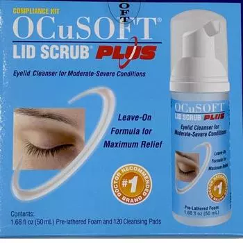 OQSoft Lid Scrub Plus Cleanser 50 мл + Pad 120 шт., 1 набор
