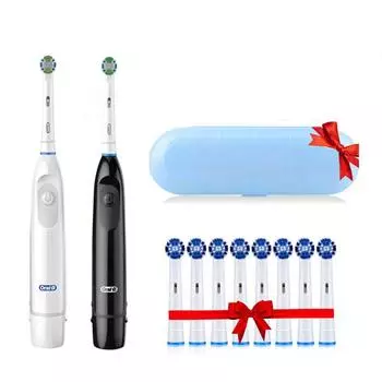Oral B электрическая зубная щетка роторного типа Precise Clean для взрослых Германия DB5010 зубная щетка без батареи 8 дополнительных подарочных насадок CHINA небесно-голубой