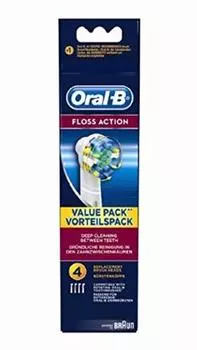 ORAL B Brown Oral B Electric Toothbrush Replacement Brush Floss Action 4 Pieces [Product]