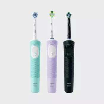 [Oral-B] Электрическая зубная щетка Oral-B D103 Vitality Pro (Лиловый туман/Мятно-зеленый/Черный) D103 Floss Action Lilac Mist (OD47)