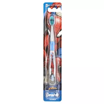 Oral-B, зубная щетка, сверхмягкая, от 3 лет, Человек-паук, 1 зубная щетка