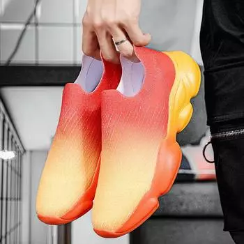 Orange New Casual Man Shoes Comfortable and Fashion Outdoor Men s Sneakers Four Seasons Breathable Concise Styles Designer Shoes 39 белый