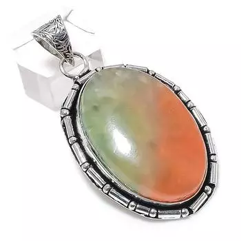 Orange Seraphinite Gemstone 925 Sterling Silver Jewelry Pendant 2.17 D9U46