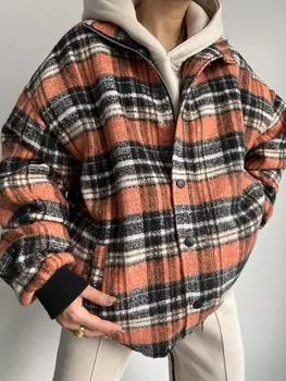 Оранжевая куртка на молнии Mai Snoopy Lumberjack