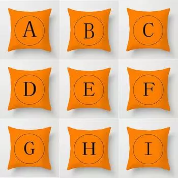 Оранжевая наволочка с буквами, модная наволочка, диван, автомобильная подушка, домашний декор, наволочка, чехол для подушки, домашний декор 40x40cm