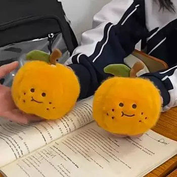 Оранжевая плюшевая игрушка-подушка, снимаемая с фруктов, мягкая кукла, милый плюшевый фрукт, мягкий пушистый подарок