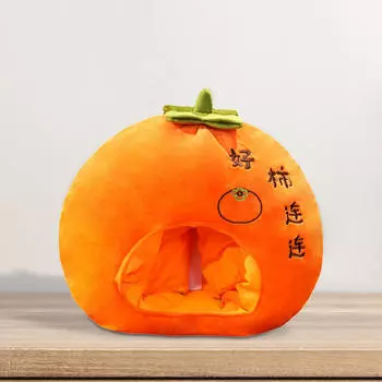 Оранжевая плюшевая шляпа фото реквизит наряд для вечеринки праздничный косплей зимние девушки