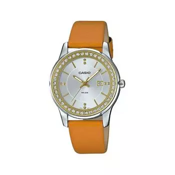 Оранжевые аналоговые женские часы, Orange Analog Women s Watch, Casio