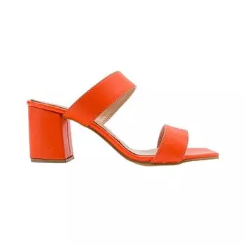 Оранжевые босоножки на низком каблуке, большой размер 33-44, нарядные шлепанцы для женщин, летние туфли-лодочки на низком каблуке для женщин, 2023, модные, RA-011