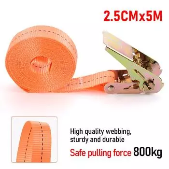 Оранжевый 5M Портативный Прочный Грузовой Ремень Для Багажа Крепкий Ремень С Храповым Механизмом С Металлической Пряжкой
