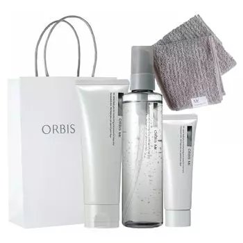 ORBIS ORBIS Набор для ухода за кожей 3 шага Очищающий лосьон для лица Увлажняющий крем с полотенцем и набором Mr. [Квази-наркотик] Г-н. Мужской (Покупатель подарков) белый