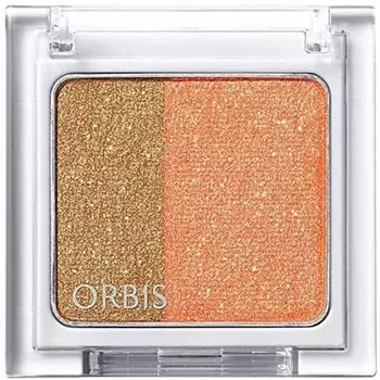 orbis twin gradient eye color orange praline eyeshadow piece x