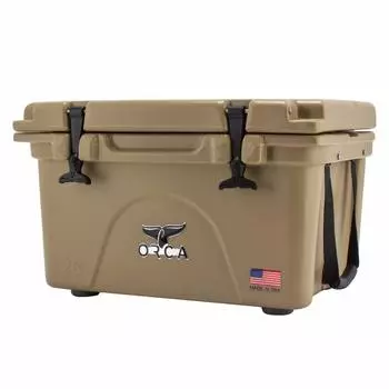 ORCA Cooler Box Orca Coolers 26 Cooler 26QT Large 25L ORCT026 Tan Hard Cooler Cold Storage Outdoor Camping Cooler BOX [Orca] Приблизительно. [Элемент]