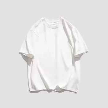 Order Tail Goods ~ Label Cutting Withdrawal Export Summer Fashion Brand Letter Print Short-Sleeve T-shirt Men and Women Handsome Easiest for Match Pure Color white short sleeve L