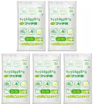 Ordiy Kitchen Пластик 80 шт. x 5 книг Ширина 32 x Высота Толщина Хранение продуктов Pucchi Сумка PDL100, полупрозрачная, большая, набор, 38 см, 0,01 мм, сумка,