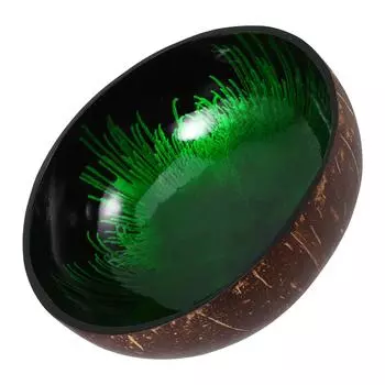 Ореховая декоративная кокосовая миска, офисные контейнеры для еды с крышками, держатель для ключей, японские закуски, конфеты в виде ракушек зелёный