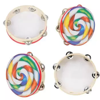 Orff 8 дюймов бубен леденец узор колокольчик барабан для вечерние KTV Jingle Bell детские музыкальные игрушки инструменты просвещения CHINA