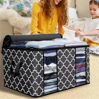 Органайзер, экологически чистый, удобный, прочный, на молнии, домашнее одеяло, подушка, органайзер, тканевый ящик для хранения S