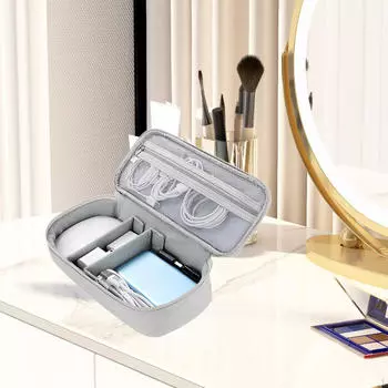 Органайзер для электронных аксессуаров, чехол для кабеля, защитный универсальный чехол для переноски шнура Deep Gray