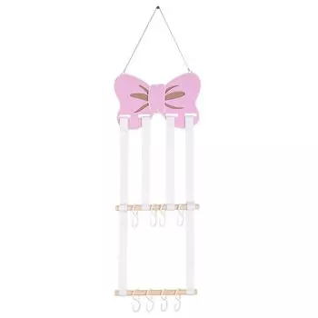 Органайзер для аксессуаров для волос с 8 крючками Подвесная стойка для хранения заколок, шляп, ободков Экономия места Ванная комната Спальня Дверь Шкаф