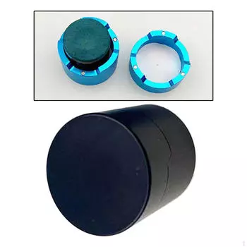 Органайзер для бильярдного кия, круглая форма, простой в использовании металлический футляр для переноски чёрный