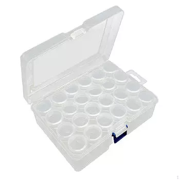 Органайзер для бисера, контейнер для хранения, пылезащитный, многоцелевой, прозрачный, алмазный, для творчества 6 Pumpkin 36 Round