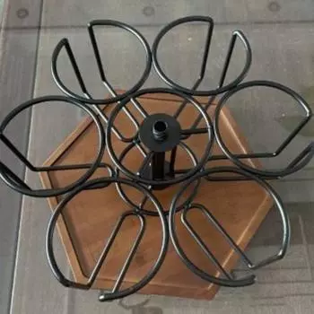 Органайзер для бутылок с водой Yousheng объемом 30/40 унций с ручкой, вращающийся держатель для стаканов, 6 отделений, вращающийся на 360 градусов, органайзер для напитков Hexagon