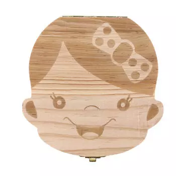 Органайзер для детских зубов, молочные зубы, деревянная коробка для хранения для детей, для мальчиков и девочек