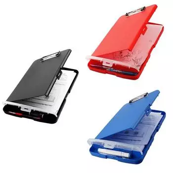 Органайзер для досок с зажимами, планшеты с хранением, складная папка для файлов, пластиковый планшет с зажимами, простая установка чёрный