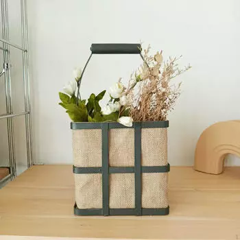 Органайзер для фруктов и всякой всячины, джутовая корзина для хранения с ручкой для переноски, плетеная корзина для пикника в саду, растения,