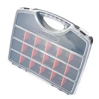 Органайзер для фурнитуры с разделителями Органайзер для мелких деталей Портативный ящик для инструментов Пластиковый ящик для хранения винтов, гаек, бусин