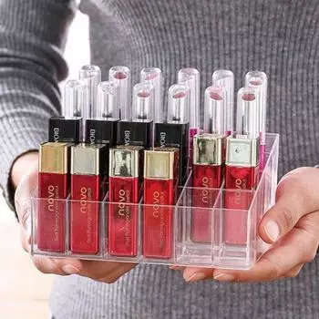 Органайзер для губной помады с 24 отделениями, витрина для хранения, косметика, косметика