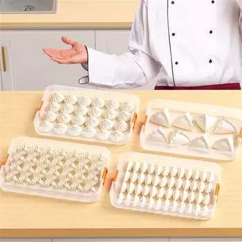 Органайзер для холодильника, ящик для хранения пельменей, кухонный органайзер, ящик для хранения продуктов с крышкой, складная прозрачная пластиковая полка