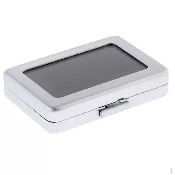 Органайзер для хранения драгоценных камней и бриллиантов, чехол для ювелирных изделий - черный серебряный