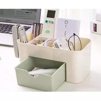 Органайзер для хранения макияжа, 2 шт., пластиковая коробка, деревянный ящик большой емкости, косметический ящик, туалетный столик для макияжа, тампоны