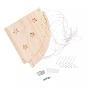 Органайзер для хранения мягких игрушек из дерева, регулируемая длина, подвесной угловой держатель для плюшевых игрушек со звездой