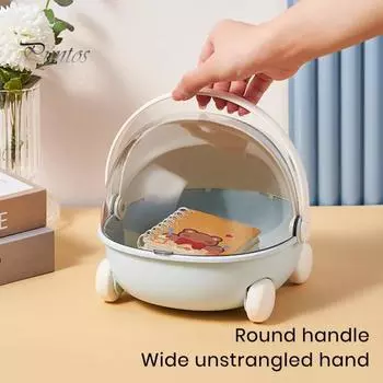 Органайзер для хранения с большой грузоподъемностью, пыленепроницаемый, большой емкости, симпатичный дизайн колыбели, контейнер для хранения всякой всячины розовый