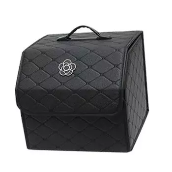 Органайзер для хранения в багажнике автомобиля, многоцелевой, из искусственной кожи, с большой вместимостью, переносной ящик для хранения в багажнике