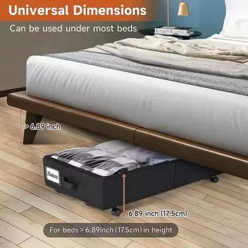 Органайзер для хранения вещей с разделительными панелями, дизайн на колесах, большая вместимость, застежка-молния A чёрный