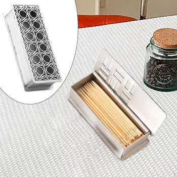 Органайзер для хранения зубочисток, полая конструкция коробки для ресторанов серебряный